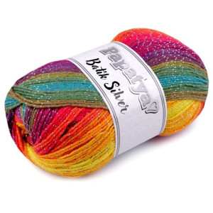 Włóczka Cieniowana Papatya Batik Silver 100 G - Kolorowa 37