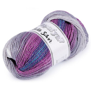 Włóczka Cieniowana Papatya Batik Silver 100 G - Szaro-fioletowa 31