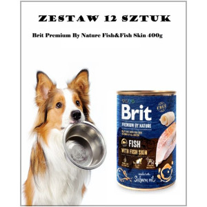 Brit Premium By Nature Fish & Fish Skin  12 x 400g Karma mokra dla psa.