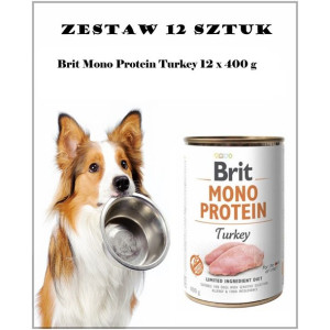 Brit Mono Protein Turkey 400g. Puszka. Zestaw 12 x 400g