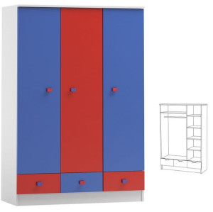 BRICKS  N10 szafa dziecięca 120x53 w.177