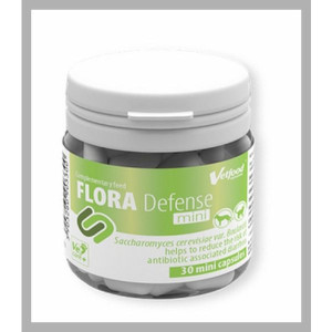Flora Defense mini 30 kaps Trawienie, biegunka, probiotyk Dla psa, dla kota