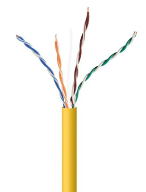 Kabel sieciowy UTP Gembird UPC-5004E-SOL-B kat. 5e drut 305m (żółty)
