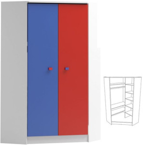 BRICKS N28 szafa narożna dziecięca 95x95 w.177