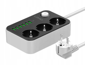 Listwa zasilająca LDNIO 3 gniazda AC 6x USB 1.6m