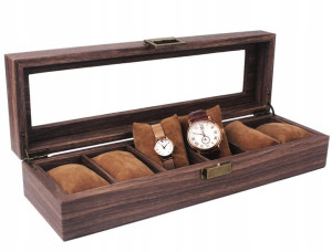 Pudełko Etui Organizer Szkatułka na Zegarki 6szt