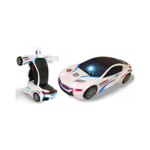 Auto Robot 2w1 Transformers Światło Dźwięk Jeździ