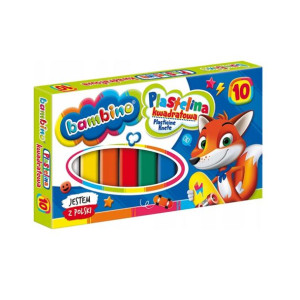 Bambino Plastelina Szkolna 10 Kolorów Kwadratowa