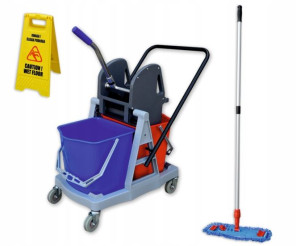 Wózek Do Sprzątania 2x Wiadra Potykacz 15l Mop Xxl