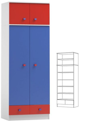 BRICKS  N25+N szafa dziecięca 80x53 w.227
