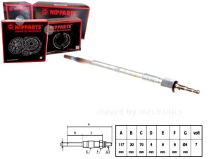 Świeca Zarowa Vw Audi Skoda 2.0 Tdi Nipparts Nippa