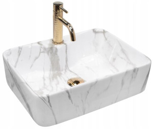 Umywalka Ceramiczna Nablatowa KELLY MARMO REA