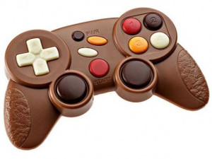 Czekoladowy pad game controller na prezent