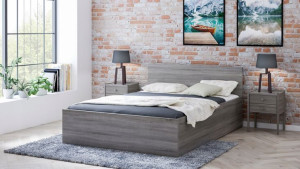 Łóżko 120x200 DM1 Dąb Truflowy + Stelaż MAGNAT
