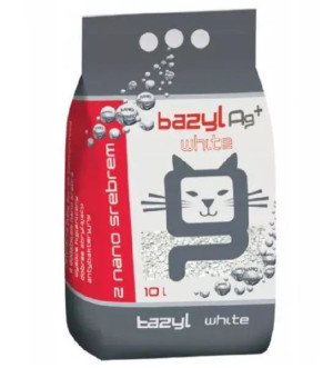 Bazyl Ag+ Compact White 10L - żwirek dla kotów, 10L