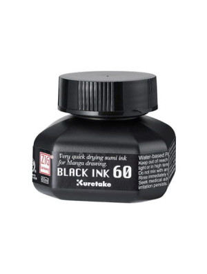 Tusz do kaligrafii Kuretake Cartoonist Black Ink 60 ml czarny