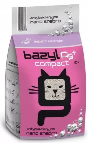 Bazyl Ag+ Compact Lavender 10L żwirek dla kota