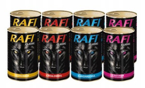 RAFI DOG Dolina Noteci 4 SMAKI MIX 8 szt x 1240g