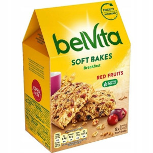 Ciastka belVita Zbożowe RED FRUITS ŻURAWINA 250g