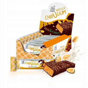 Wafelek CHRUUUM Chałwowy z Orzechami 25 x 23g