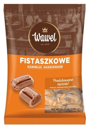 WAWEL FISTASZKOWE Karmelki NADZIEWANE Cukierki 1kg