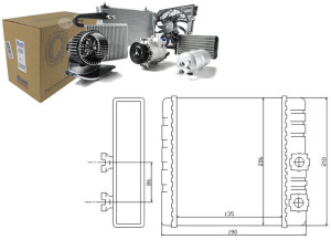 Nagrzewnica (190x210x32) Bmw 3 (e46) X3 (e83) 1.6-