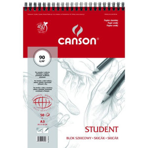 Blok do szkicu CANSON Student  A3 90 g 50 ark. spirala