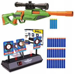 Snajperka Carnivore + Tarcza Elektr.+ 30 Strzałek