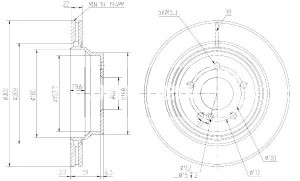 Tarcze Ham. 2szt Mercedes T. W212 09- 250-400 W211 02- Wzm X204 Maxgear