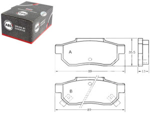Klocki Hamulcowe Honda Civic 87-99 Tył Z Czuj. A.b
