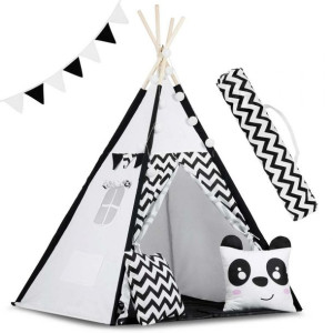 Namiot Tipi Dla Dzieci + 3 Poduszki Mata Światełka