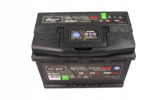 Akumulator 12v 72ah 720a L- 278x175x190 Efb Z Systemem Start Stop Maxgear