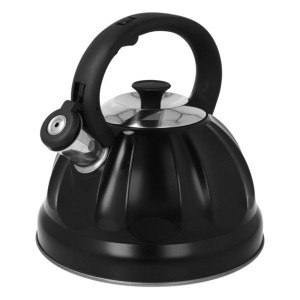 Czajnik Stalowy Z Gwizdkiem Czarny 2,7l Indukcja/gaz 2389