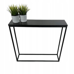 Konsola toaletka LOFT industrialna czarna 80x72x20cm