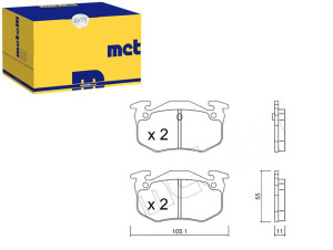 Klocki Hamulcowe Peugeot 205,306,309 Tył Metelli