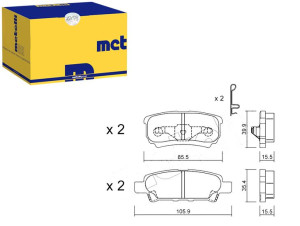 Klocki Hamulcowe Mitsubishi Lancer 03- Tył Metelli