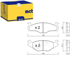 Klocki Hamulcowe Vw Seat Asymetr.15mm Metelli