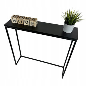 Konsola toaletka LOFT industrialna czarna mat 80x82x20cm