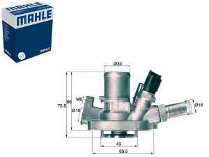 Termostat Fiat 80c 1,4 Mahle
