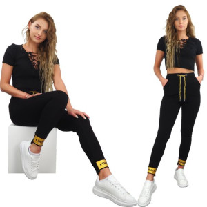 Spodnie Damskie 1 Szt. Ym 019-2nm Czarny M/l