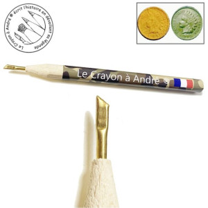 Le Crayon a Andre ołówek skalpel miedź czyszczenie monet, guzików, klamer