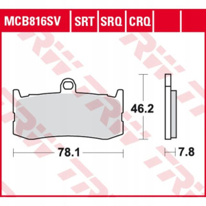 Klocki hamulcowe przód TRIUMPH DAYTONA 675 2009- L