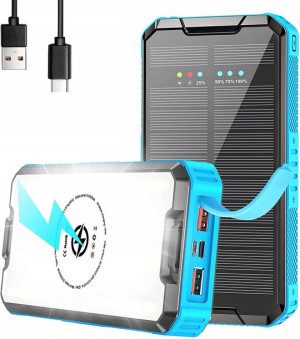 Powerbank 30000mAh Solarny Indukcja PD 20W IP67 QC