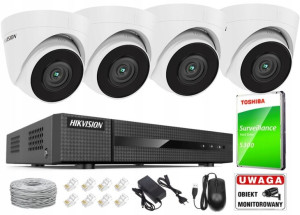 Zestaw Monitoringu Hikvision 4mpx Poe Chmura P2p