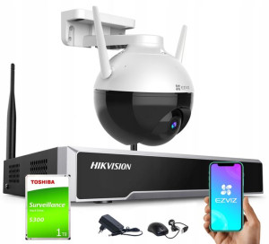 Kamera obrotowa EZVIZ C3T FHD + Rejestrator WiFi