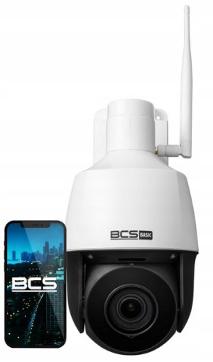 Kamera IP zewnętrzna WiFi BCS Obrotowa PTZ Zoom x4