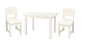 IKEA SUNDVIK Zestaw dla dziecka stolik z 2 krzesełkami biały
