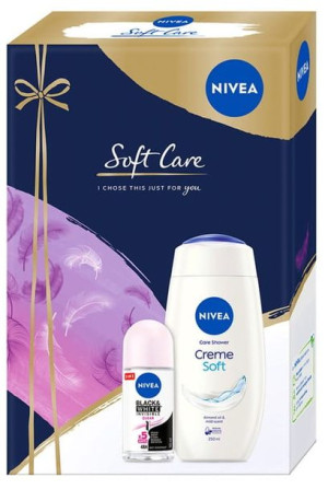 NIVEA Zestaw kosmetyków dla Kobiet Soft & Care Antyperspirant Roll-on Black
