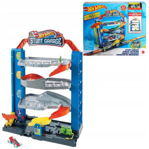 Hot Wheels Zakręcony Parking Garaż Z Windą Gnl70