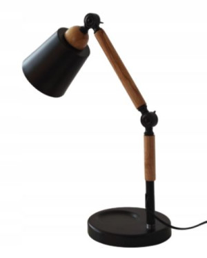 Lampka Biurkowa Szkolna Lampa Drewniana Retro